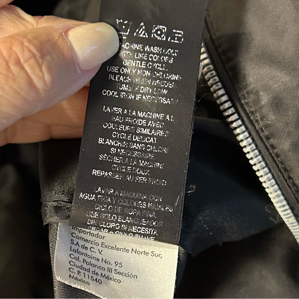 Karl Lagerfeld Paris Men's Exposed Pocket Black Bomber Jacket - Picture 11 of 14